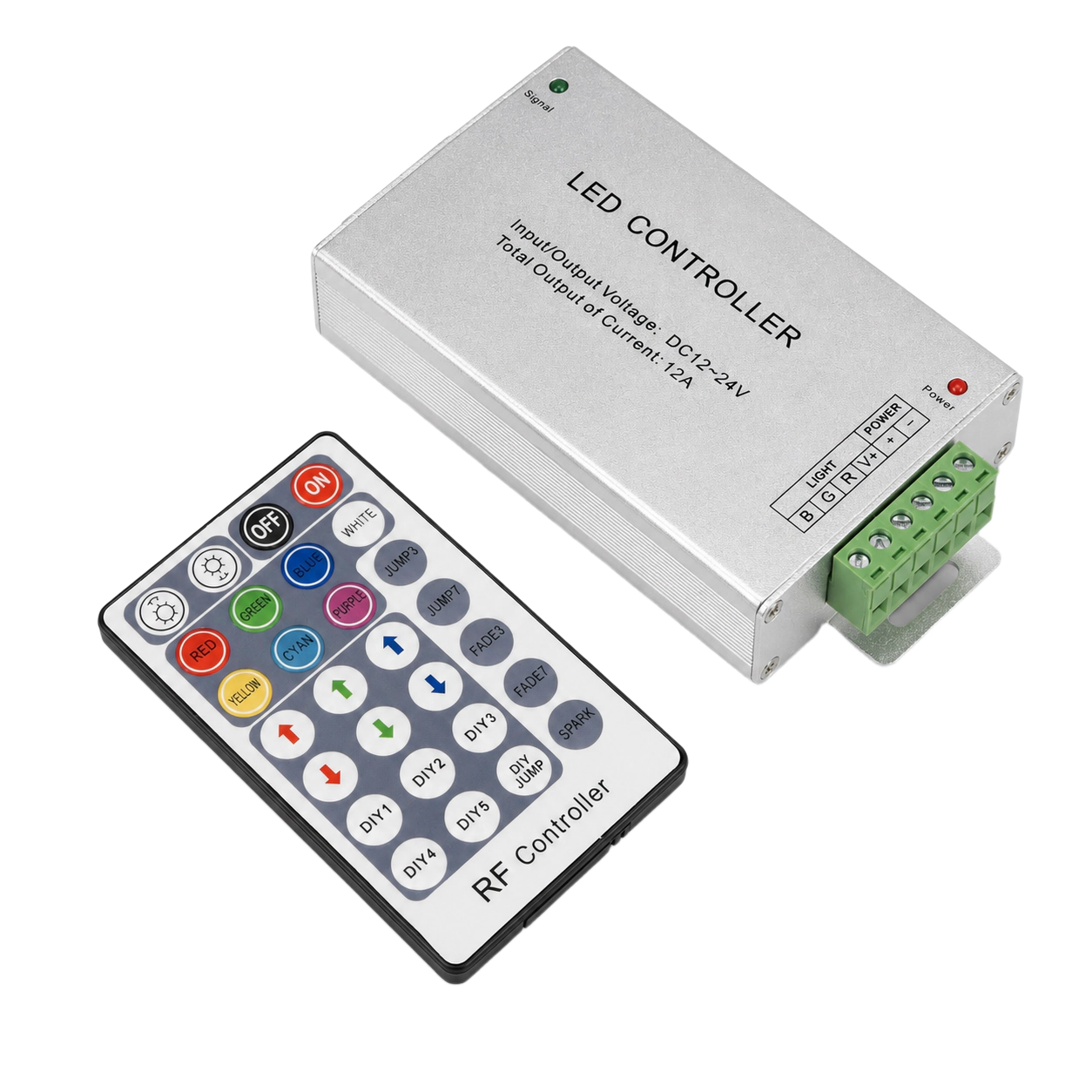 RF ovladač a přijímač RGB-RF6-28B pro dálkové ovládání LED pásků